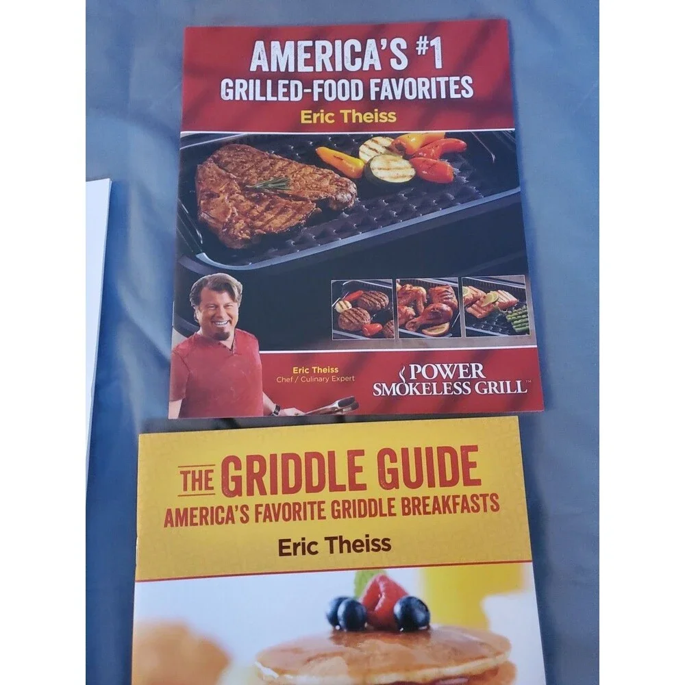 2 Power XL Smokeless Grill PG-1500FDR Manuals Owner's & Recipe TriStar Products